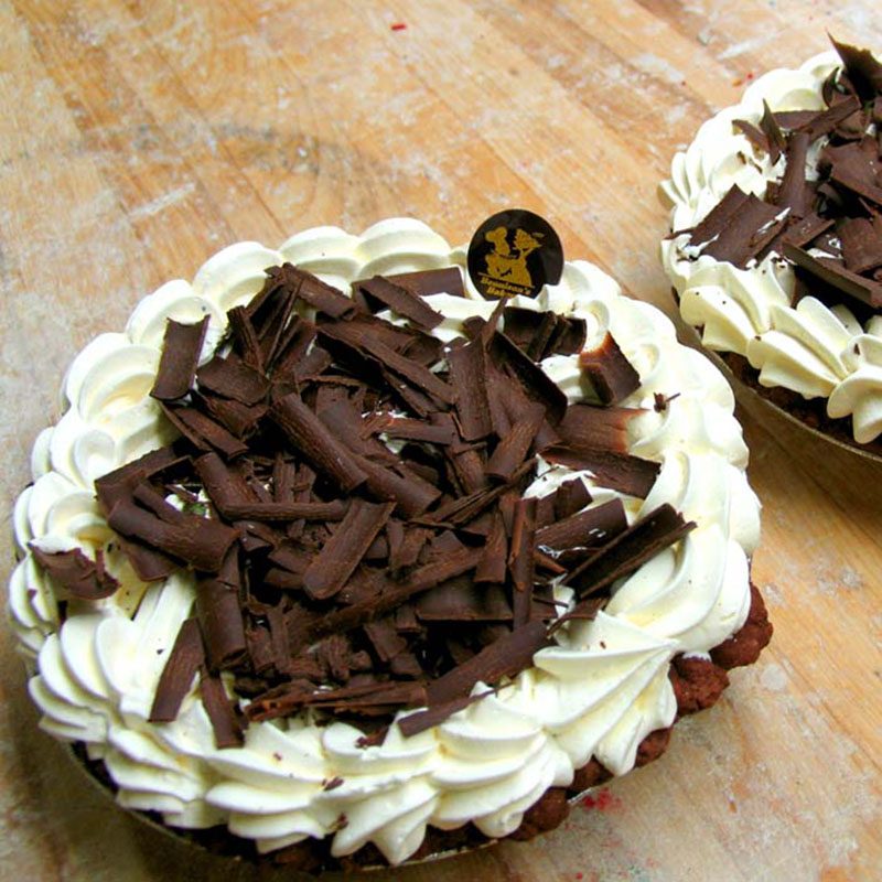 Picture of french silk pie with chocolate on top