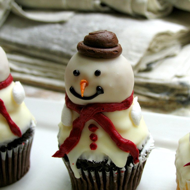 Picture of snowman cupcake