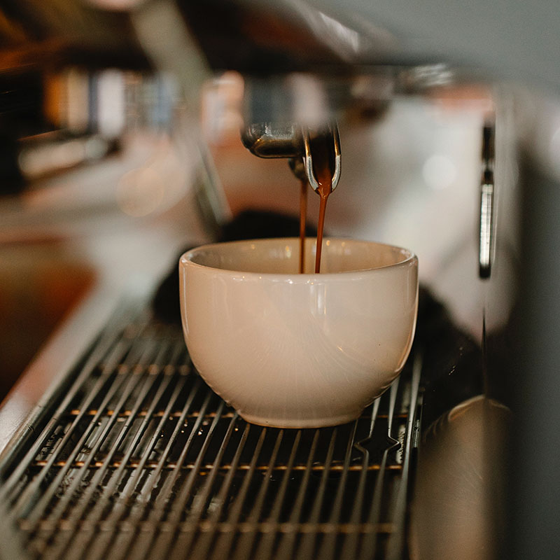 Coffee machine dripping coffee