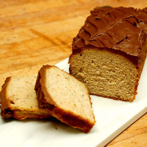 Picture of sliced banana cake 