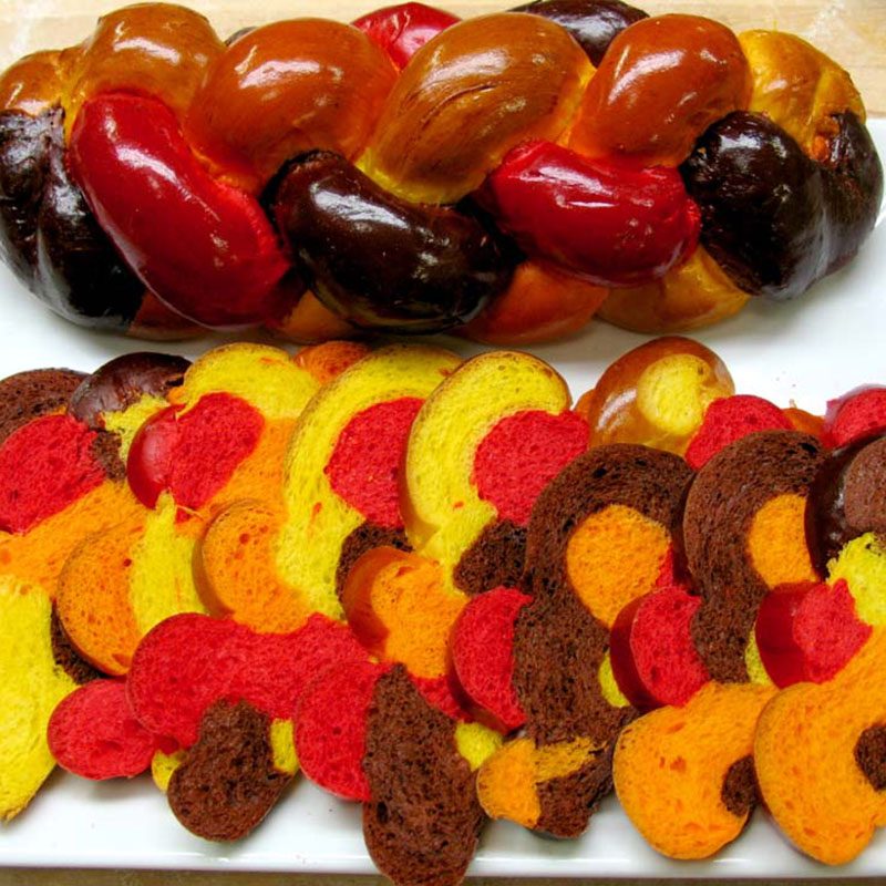 Picture of colorful braided bread