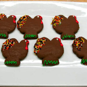 Picture of turkey shaped cookies